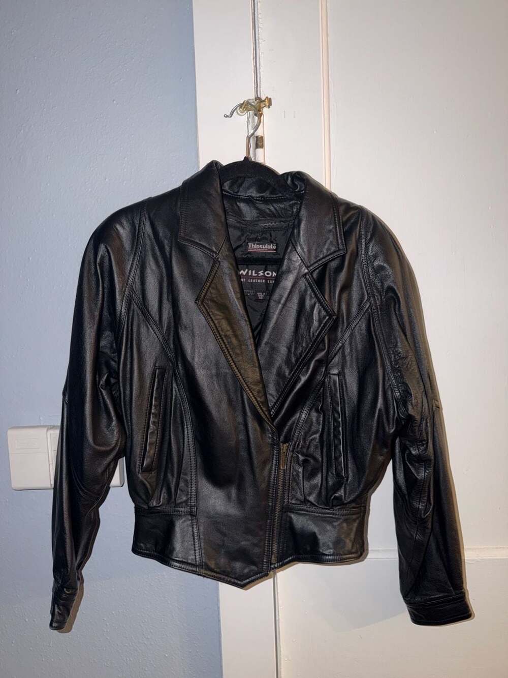 Wilsons The Leather Experts Women's Black Leather Jacket Size XS